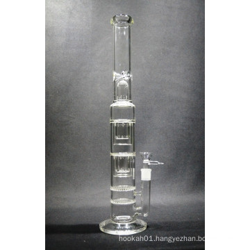 Double Honeycomb Splash Guard Hookah Glass Smoking Water Pipes (ES-GB-387)